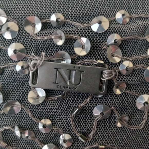 NÜ Denmark wide neck Gray sequin pullover top (everything must go!moving sale) - Picture 5 of 5